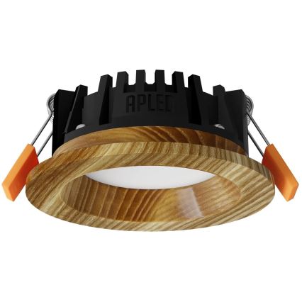 APLED - Χωνευτό φωτιστικό οροφής LED RONDO WOODLINE LED/3W/230V 4000K διάμετρος 9 cm δρυς μασίφ ξύλο