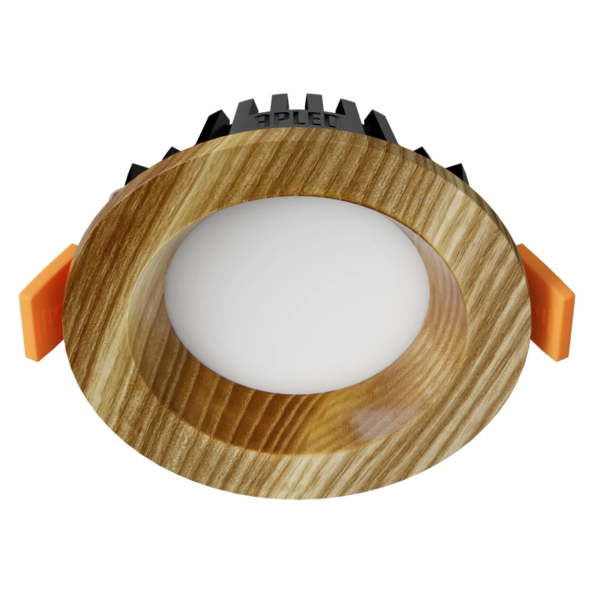 APLED - Χωνευτό φωτιστικό οροφής LED RONDO WOODLINE LED/3W/230V 4000K διάμετρος 9 cm δρυς μασίφ ξύλο