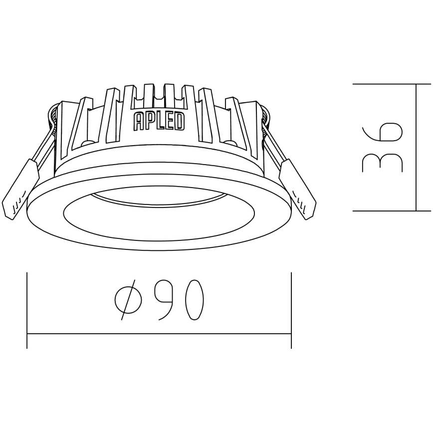 APLED - Χωνευτό φωτιστικό οροφής LED RONDO WOODLINE LED/3W/230V 4000K διάμετρος 9 cm δρυς μασίφ ξύλο