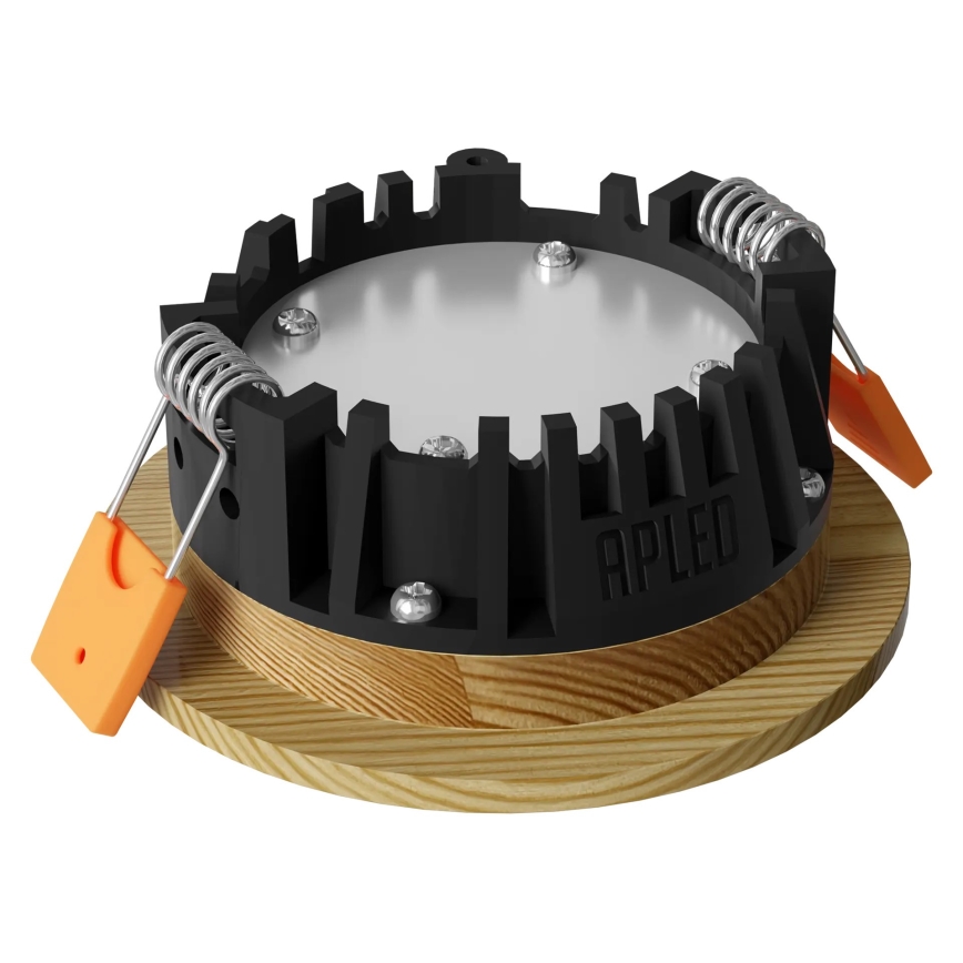 APLED - Χωνευτό φωτιστικό οροφής LED RONDO WOODLINE LED/3W/230V 4000K διάμετρος 9 cm πεύκο μασίφ ξύλο