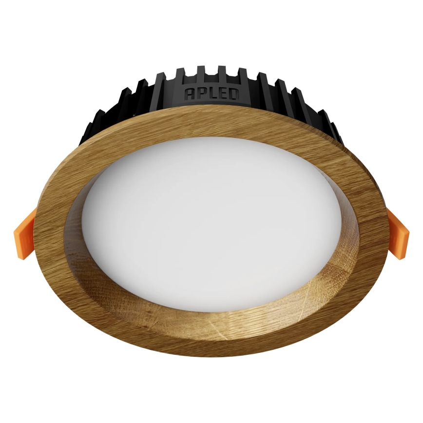 APLED -Χωνευτό φωτιστικό οροφής LED RONDO WOODLINE LED/6W/230V 3000K διάμετρος 15 cm δρυς μασίφ ξύλο