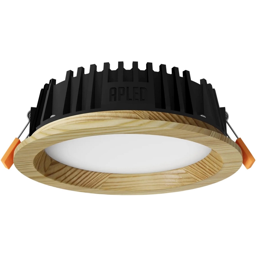 APLED - Χωνευτό φωτιστικό οροφής LED RONDO WOODLINE LED/6W/230V 4000K διάμετρος 15 cm πεύκο μασίφ ξύλο