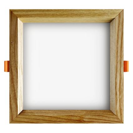 APLED - Χωνευτό φωτιστικό οροφής LED SQUARE WOODLINE LED/12W/230V 4000K 17x17 cm μασίφ ξύλο τέφρας