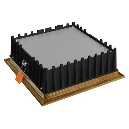 APLED - Χωνευτό φωτιστικό οροφής LED SQUARE WOODLINE LED/12W/230V 4000K 17x17 cm μασίφ ξύλο τέφρας