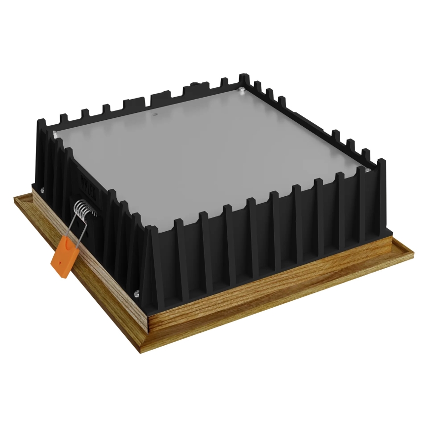 APLED - Χωνευτό φωτιστικό οροφής LED SQUARE WOODLINE LED/12W/230V 4000K 17x17 cm μασίφ ξύλο τέφρας
