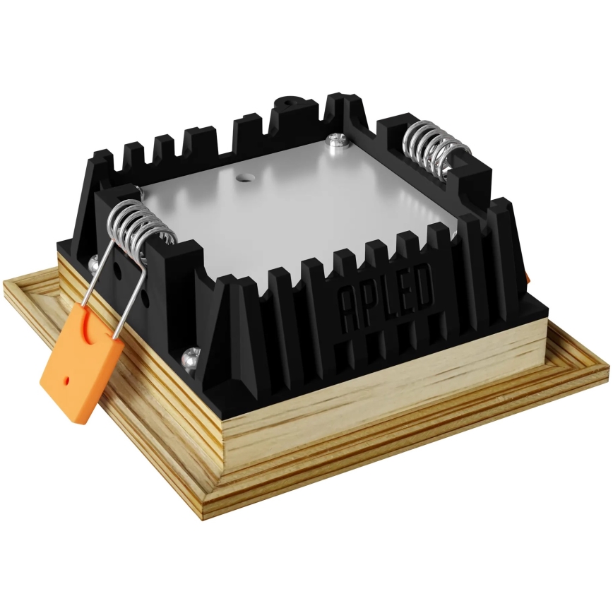 APLED - Χωνευτό φωτιστικό οροφής LED SQUARE WOODLINE LED/3W/230V 4000K 9x9 cm μασίφ ξύλο πεύκο