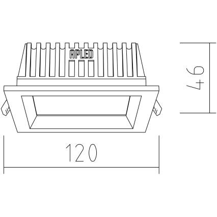 APLED - Χωνευτό φωτιστικό οροφής LED SQUARE WOODLINE LED/6W/230V 3000K 12x12 cm δρυς μασίφ ξύλο