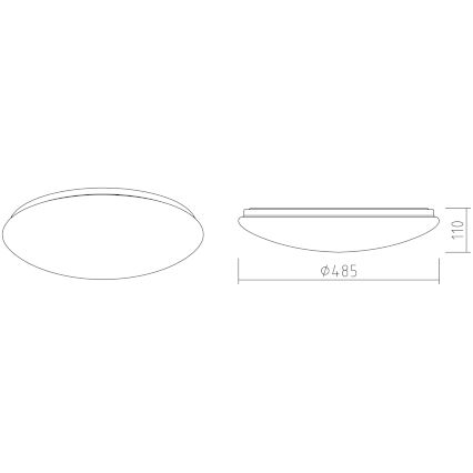 APLED - Φωτιστικό οροφής LED LENS P TRICOLOR LED/36W/230V IP41 2700 - 6500K 2520lm