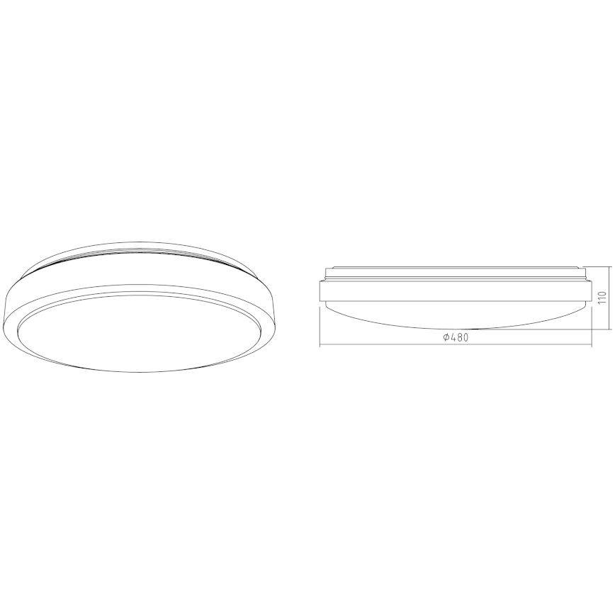 APLED - Φωτιστικό οροφής LED LENS PP TRICOLOR LED/36W/230V IP41 2700 - 6500K 2520lm