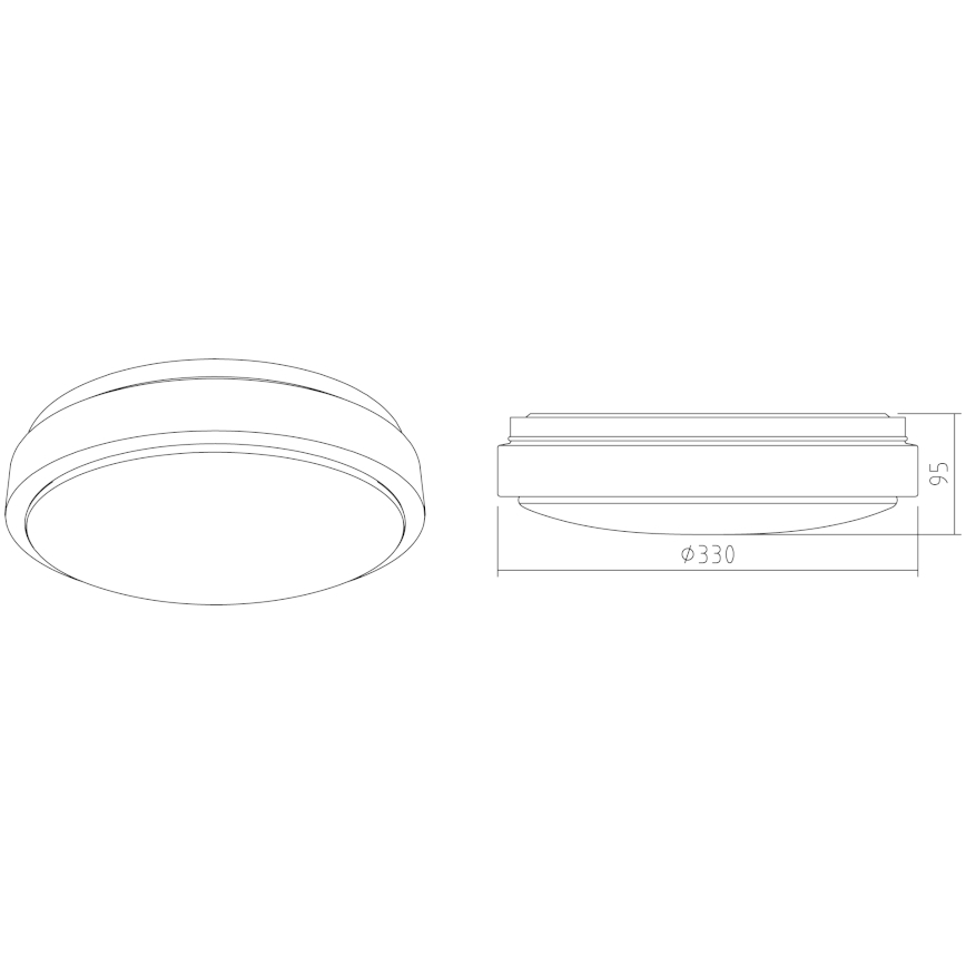 APLED - Φωτιστικό οροφής LED LENS R TRICOLOR LED/18W/230V IP41 2700 - 6500K 1210lm