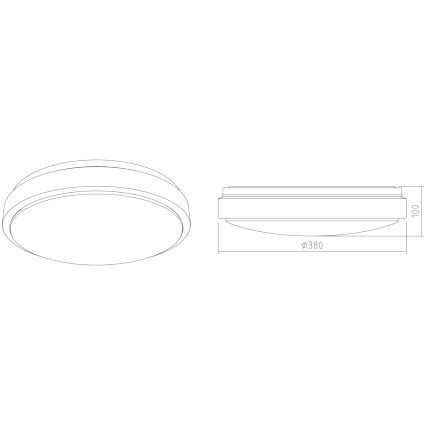 APLED - Φωτιστικό οροφής LED LENS R TRICOLOR LED/24W/230V IP41 2700 - 6500K 1680lm