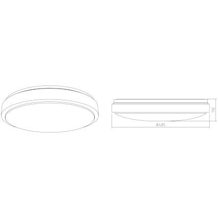 APLED - Φωτιστικό οροφής LED LENS R TRICOLOR LED/36W/230V IP41 2700 - 6500K 2520lm