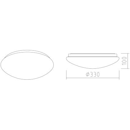 APLED - Φωτιστικό οροφής LED με αισθητήρα LENS P TRICOLOR LED/18W/230V IP44 2700 - 6500K 1210lm