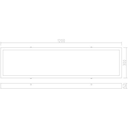 APLED - Φωτιστικό οροφής LED πάνελ LONG LED/40W/230V 4000K 120x30cm IP41 λευκό