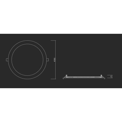 APLED - Χωνευτό Φωτιστικό μπάνιου LED RONDO LED/24W/230V IP40 διάμετρος 30 cm ματ χρώμιο