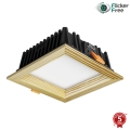 APLED - Χωνευτό φωτιστικό οροφής LED SQUARE WOODLINE LED/6W/230V 4000K 12x12 cm μασίφ ξύλο πεύκο