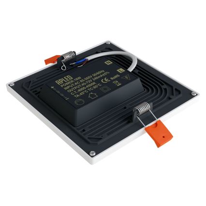 APLED - Χωνευτό Φωτιστικό LED SQUARE SLIM LED/16W/230V 14,5x14,5 cm λευκό