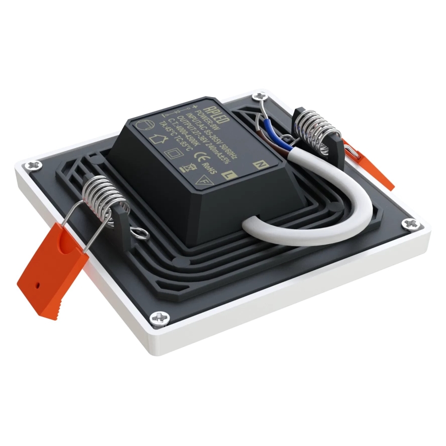 APLED - Χωνευτό Φωτιστικό LED SQUARE SLIM LED/8W/230V 9x9 cm λευκό