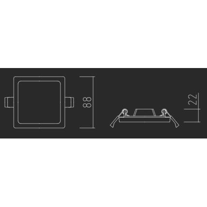 APLED - Χωνευτό Φωτιστικό LED SQUARE SLIM LED/8W/230V 9x9 cm λευκό