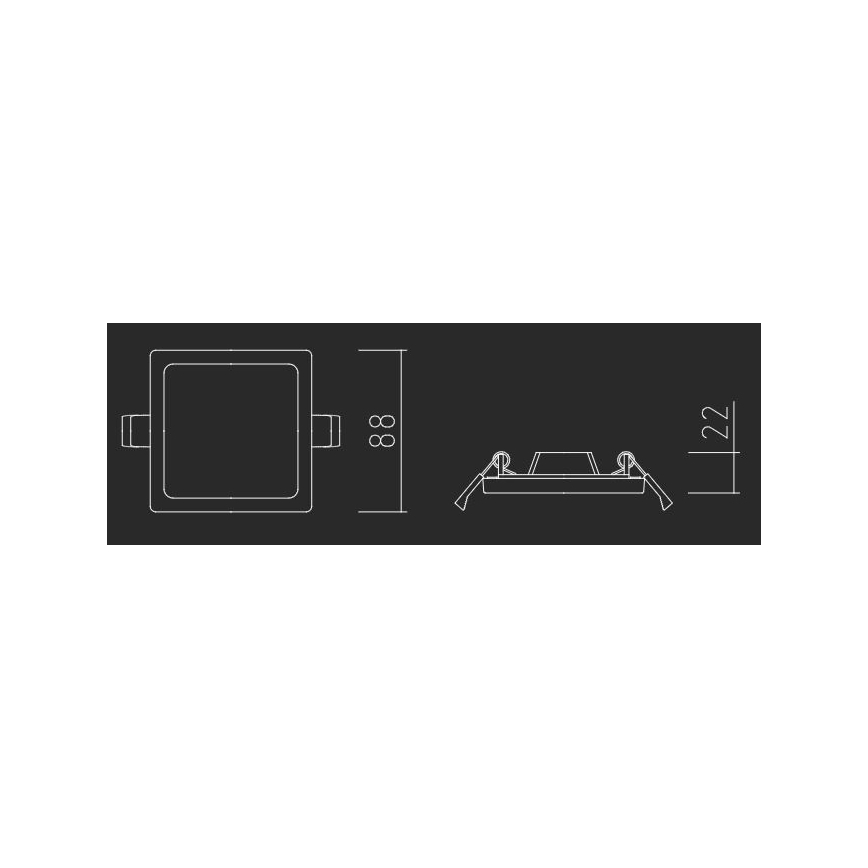 APLED - Χωνευτό Φωτιστικό LED SQUARE SLIM LED/8W/230V 9x9 cm λευκό