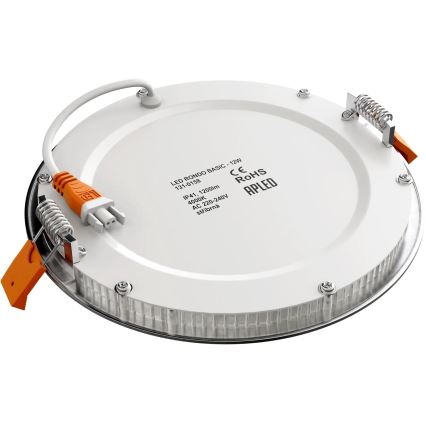 APLED - Χωνευτό Φωτιστικό μπάνιου LED RONDO LED/12W/230V IP40 διάμετρος 17 cm ματ χρώμιο