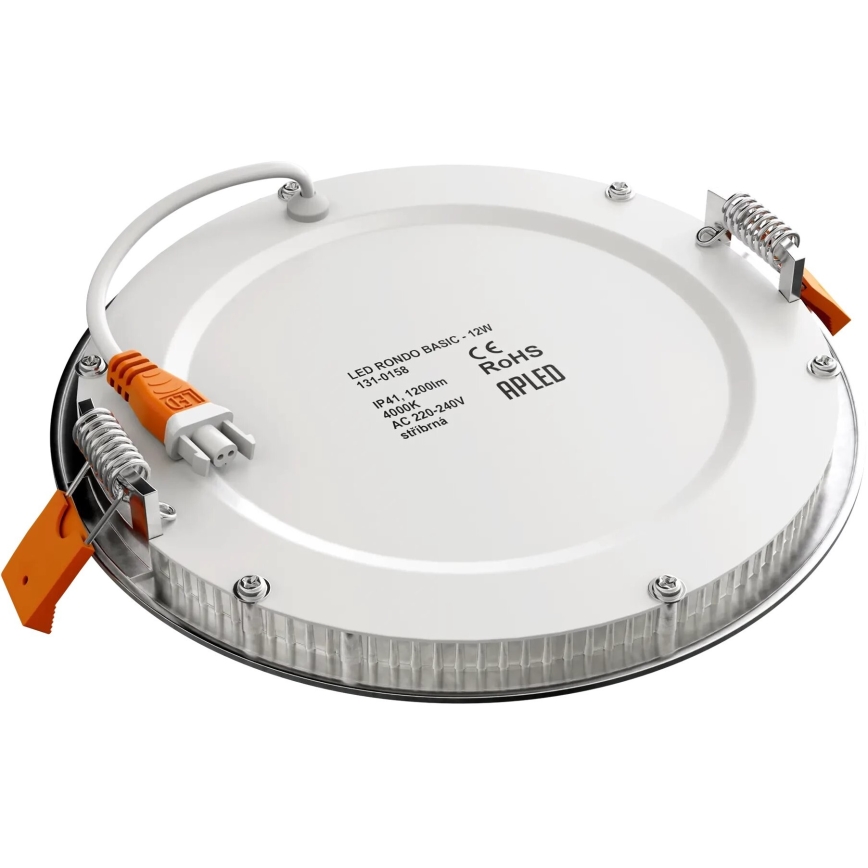 APLED - Χωνευτό Φωτιστικό μπάνιου LED RONDO LED/12W/230V IP40 διάμετρος 17 cm ματ χρώμιο