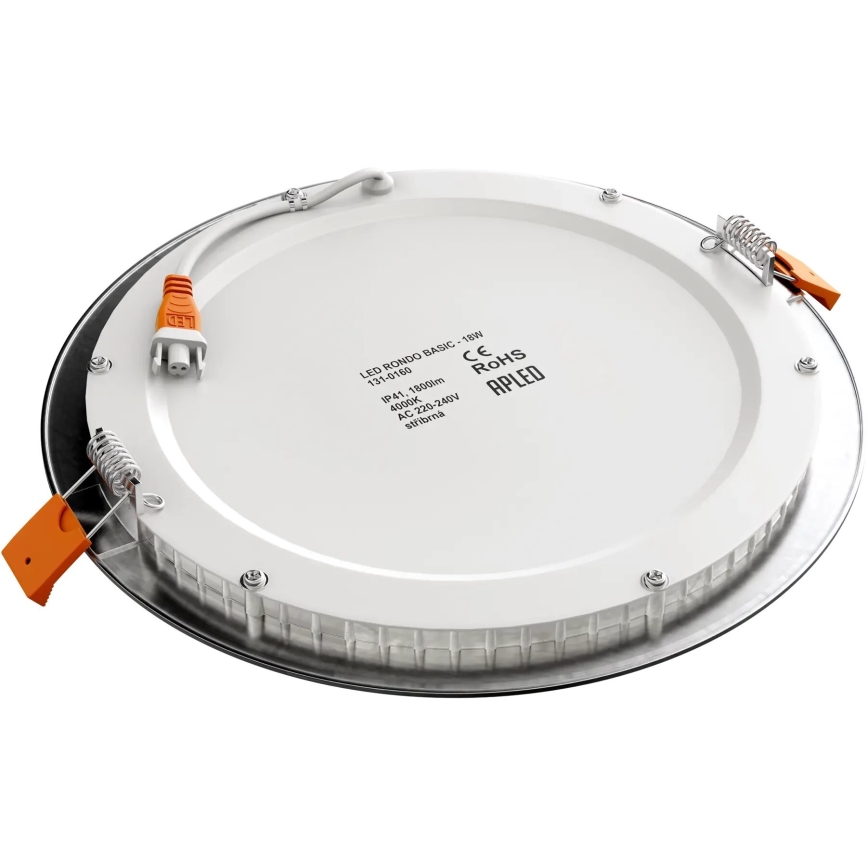 APLED - Χωνευτό Φωτιστικό μπάνιου LED RONDO LED/18W/230V IP40 διάμετρος 22,5 cm ματ χρώμιο