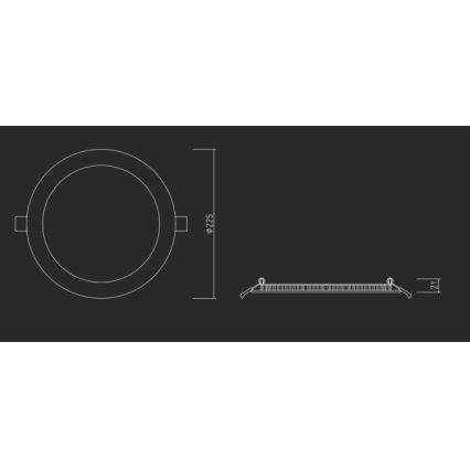 APLED - Χωνευτό Φωτιστικό μπάνιου LED RONDO LED/18W/230V IP40 διάμετρος 22,5 cm ματ χρώμιο