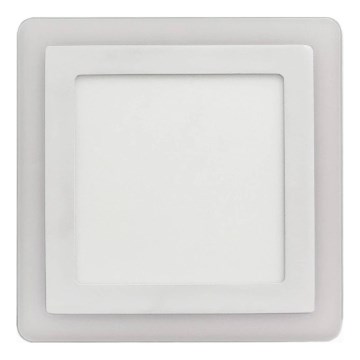 APLED - Χωνευτό Φωτιστικό μπάνιου LED SQUARE DUO LED/4W + LED/12W/230V IP41 3000/4000K 19,5x19,5 cm λευκό