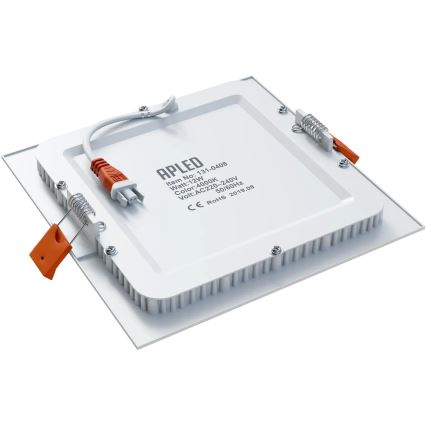 APLED - Χωνευτό Φωτιστικό μπάνιου LED SQUARE LED/12W/230V IP40 17x17 cm λευκό