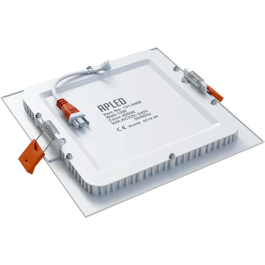 APLED - Χωνευτό Φωτιστικό μπάνιου LED SQUARE LED/12W/230V IP40 17x17 cm λευκό