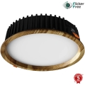 APLED - Χωνευτό φωτιστικό οροφής LED RONDO WOODLINE LED/18W/230V 4000K διάμετρος 26 cm δρυς μασίφ ξύλο