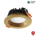 APLED - Χωνευτό φωτιστικό οροφής LED RONDO WOODLINE LED/3W/230V 3000K διάμετρος 9 cm πεύκο μασίφ ξύλο