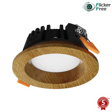 APLED - Χωνευτό φωτιστικό οροφής LED RONDO WOODLINE LED/3W/230V 4000K διάμετρος 9 cm μασίφ ξύλο δρυς