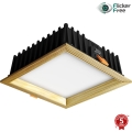 APLED - Χωνευτό φωτιστικό οροφής LED SQUARE WOODLINE LED/12W/230V 3000K 17x17 cm μασίφ ξύλο πεύκο