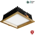 APLED - Χωνευτό φωτιστικό οροφής LED SQUARE WOODLINE LED/12W/230V 3000K 17x17 cm μασίφ ξύλο τέφρας
