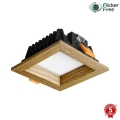 APLED - Χωνευτό φωτιστικό οροφής LED SQUARE WOODLINE LED/3W/230V 3000K 9x9 cm δρυς μασίφ ξύλο