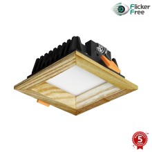 APLED - Χωνευτό φωτιστικό οροφής LED SQUARE WOODLINE LED/3W/230V 3000K 9x9 cm μασίφ ξύλο τέφρας