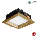 APLED - Χωνευτό φωτιστικό οροφής LED SQUARE WOODLINE LED/6W/230V 4000K 12x12 cm δρυς μασίφ ξύλο