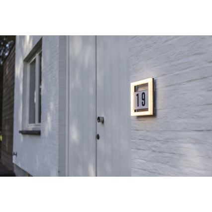 Αριθμός οικίας LED ALICE LED/13W/230V IP44 3000K ανθρακί