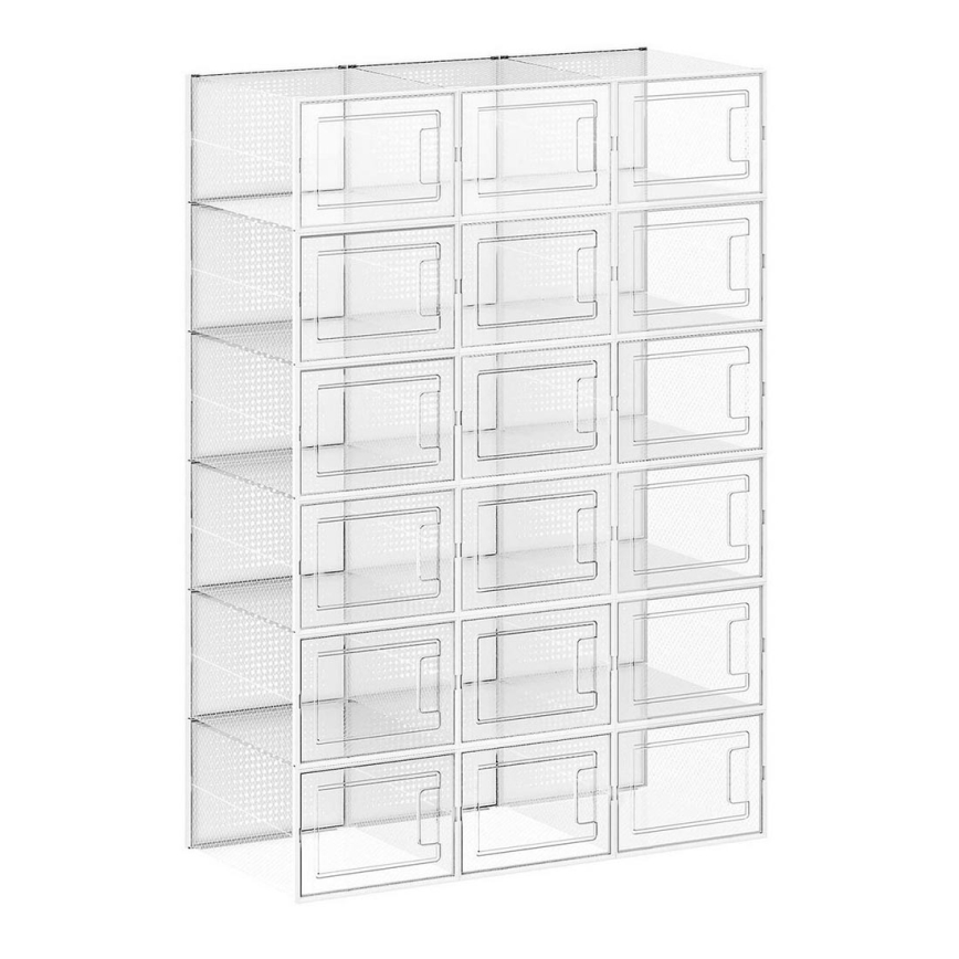 Αρθρωτή ραφιέρα με θήκες BOXIFY, λευκή