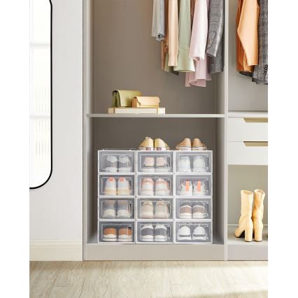 Αρθρωτή ραφιέρα με θήκες BOXIFY, λευκή