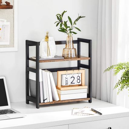 Αποθηκευτικό ράφι MARGE σε καφέ/μαύρο