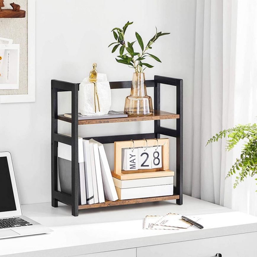 Αποθηκευτικό ράφι MARGE σε καφέ/μαύρο