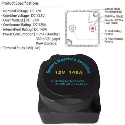 Απομονωτής μπαταρίας 12V/140A