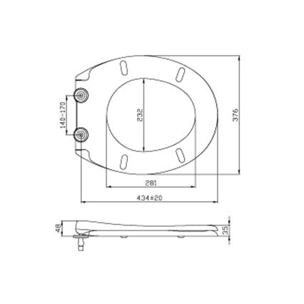 Aqualine - Καπάκι λεκάνης SOFIA SoftClose λευκό