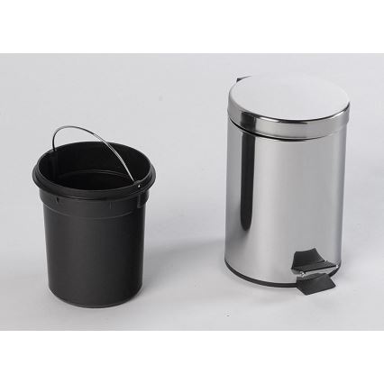 Aqualine - Κάδος απορριμμάτων SIMPLE LINE 3 l polished ανοξείδωτο ατσάλι