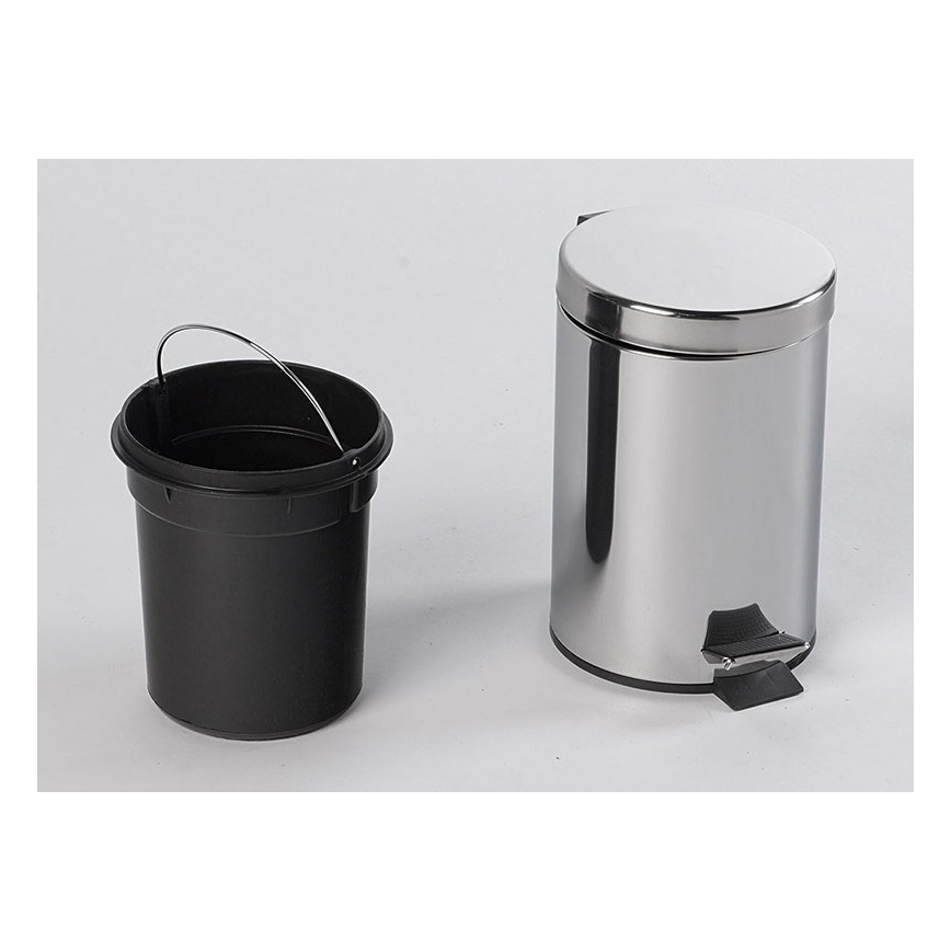 Aqualine - Κάδος απορριμμάτων SIMPLE LINE 3 l polished ανοξείδωτο ατσάλι