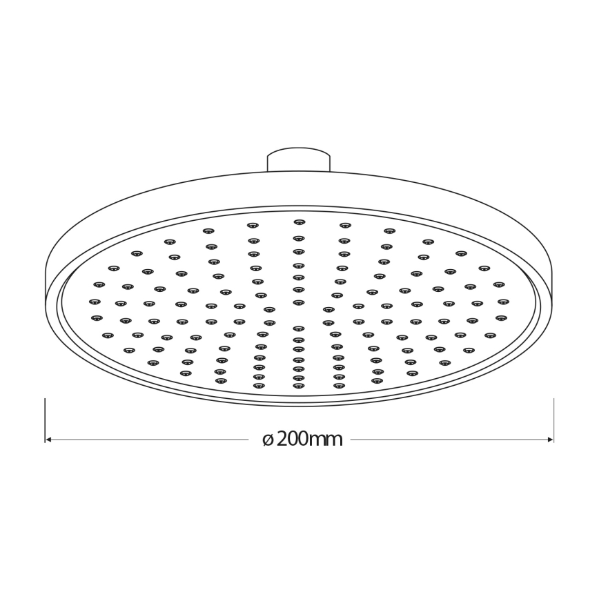 Aqualine - Κεφαλή ντουζ διάμετρος 20 cm γυαλιστερό χρώμιο