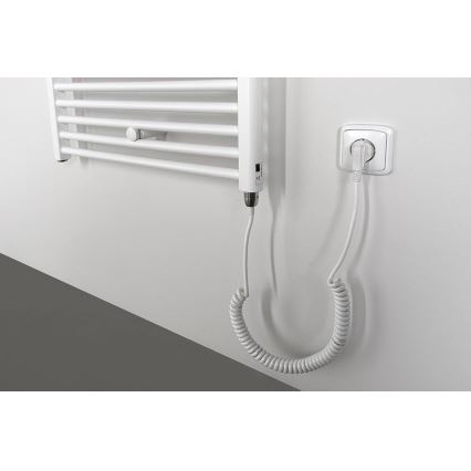 Aqualine - Ηλεκτρική πετσετοκρεμάστρα μπάνιου DIRECT-E 600W 132x60 cm λευκή